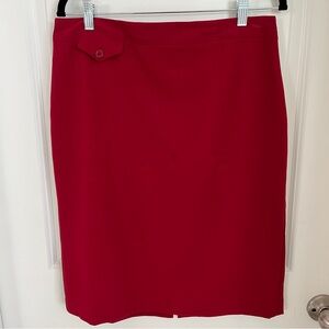 Classic Dressbarn Dark Red Pencil Skirt - Size 12